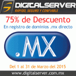 Dominios MX 75% de Descuento